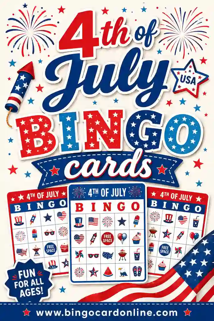 4th of July Bingo Cards: Free Printable & Fun