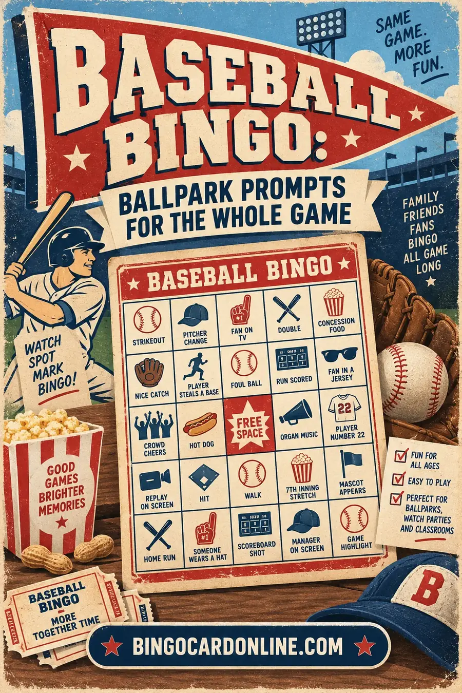 Baseball Bingo: Ballpark Prompts for the Whole Game