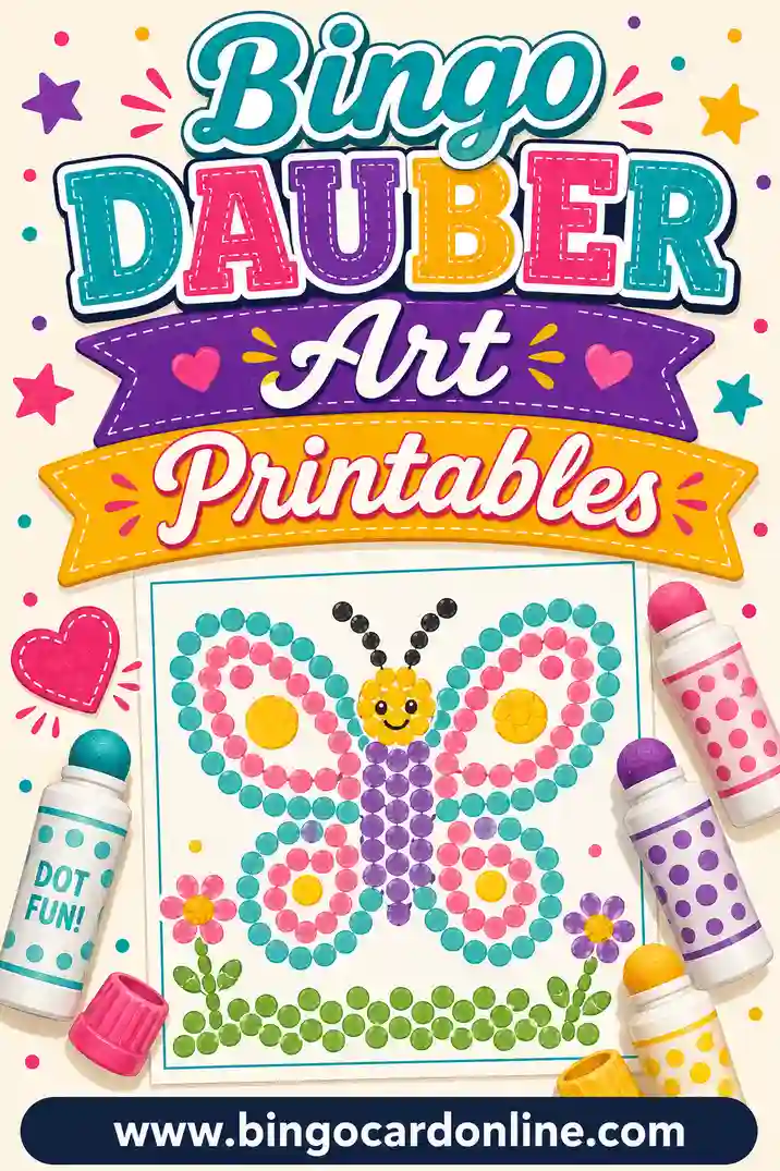 Bingo Dauber Art Printables: Dot Marker Pages & Games