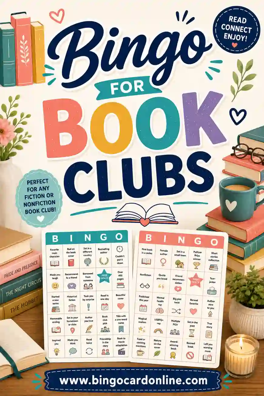 Bingo for Book Clubs: Free Printable Reading Game