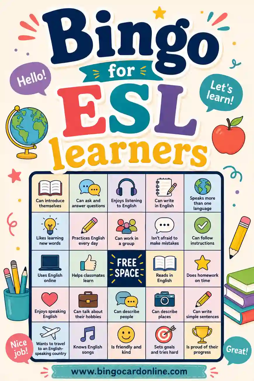 Bingo for ESL Learners: A Fun Way to Build Vocabulary