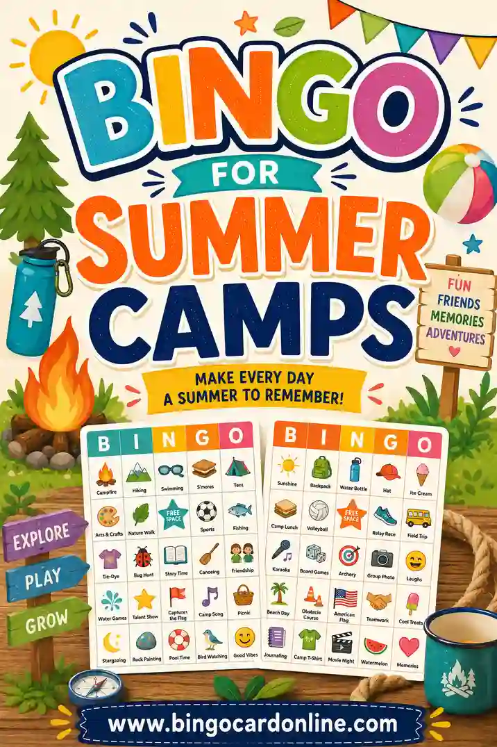 Bingo for Summer Camps: Free Printable Camp Game