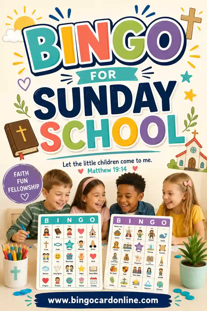 Bingo for Sunday School: Free Printable Bible Cards