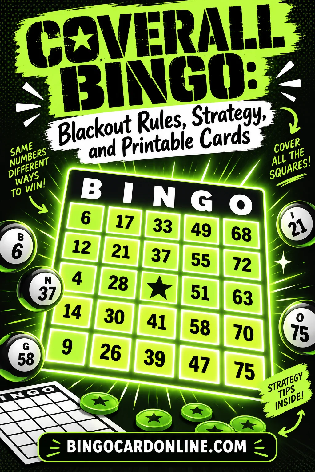 Coverall Bingo: Blackout Rules, Strategy, and Printable Cards