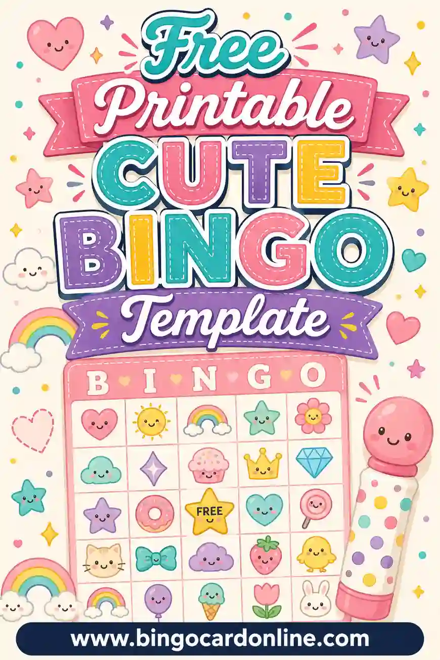 Cute Bingo Template: Free Printable Cards & Themes