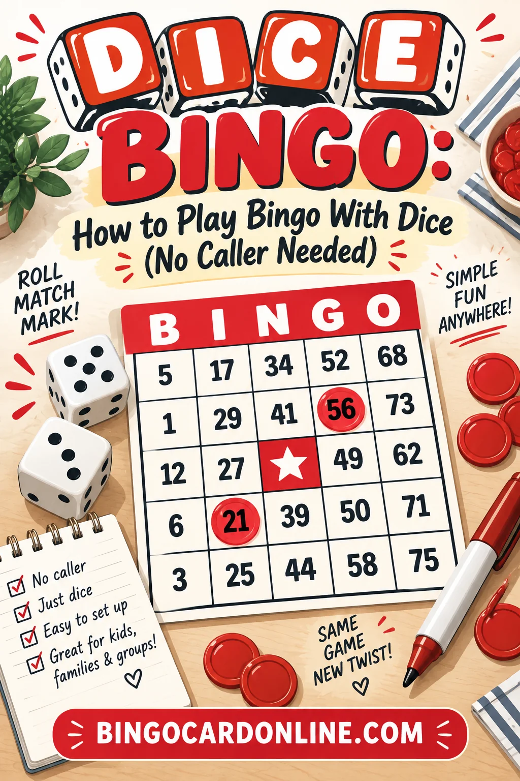 Dice Bingo: How to Play Bingo With Dice (No Caller Needed)