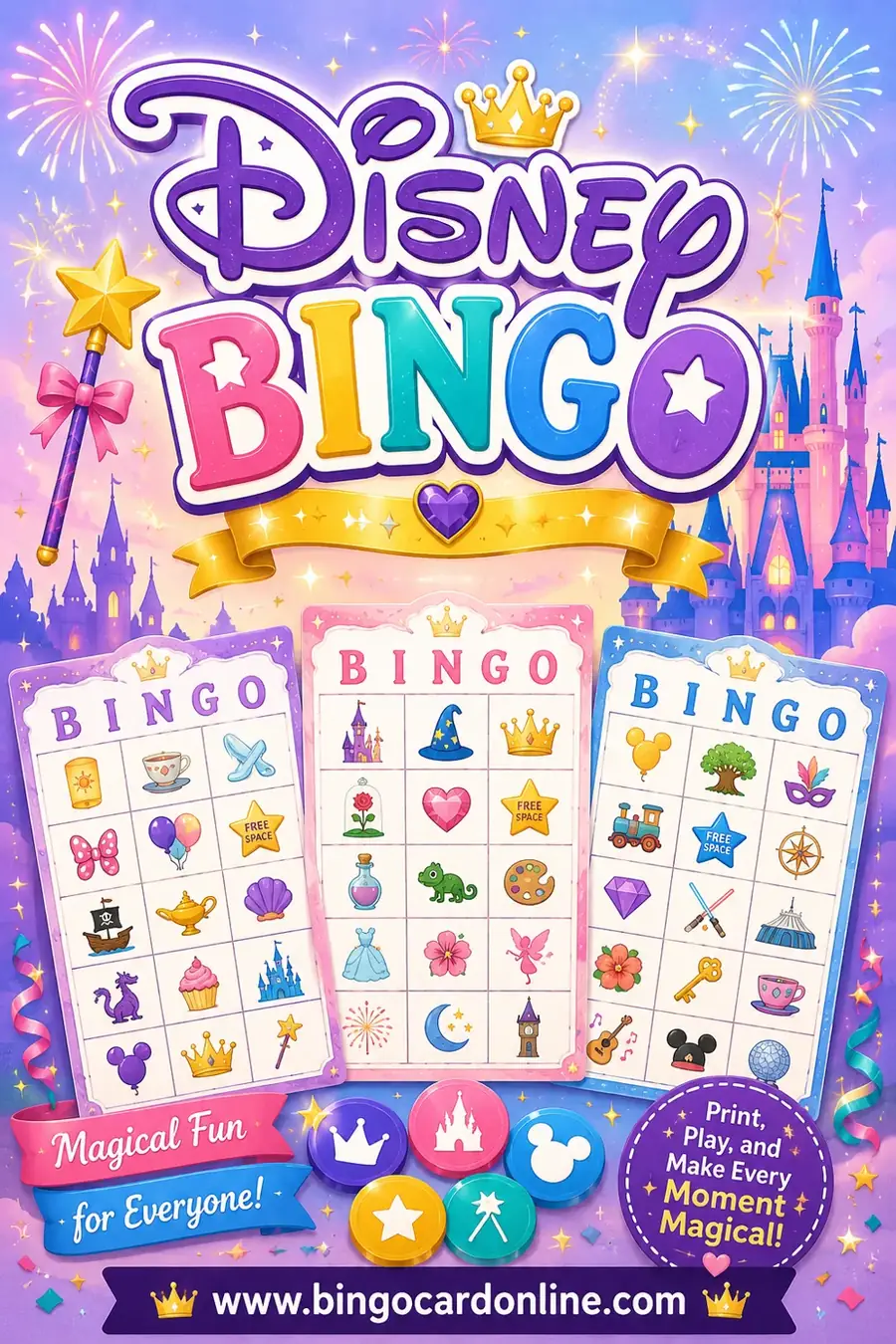 Disney Bingo: Free Printable Cards & Word List