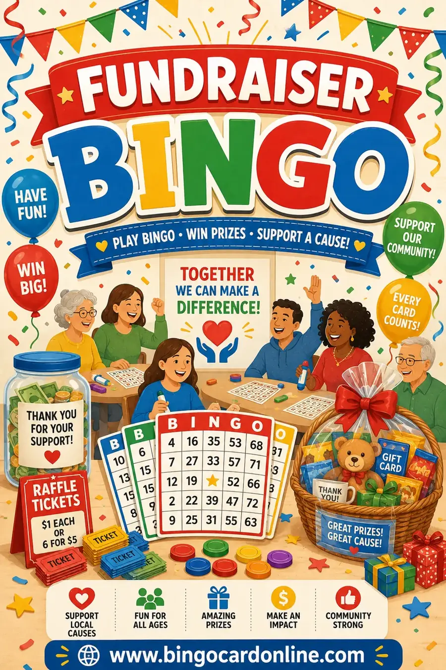 Fundraiser Bingo: Free Printable Cards & How to Run It