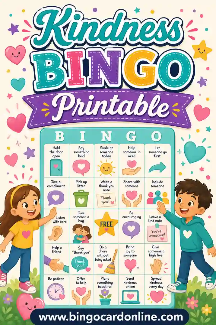 Kindness Bingo: Free Printable Kind Acts Challenge