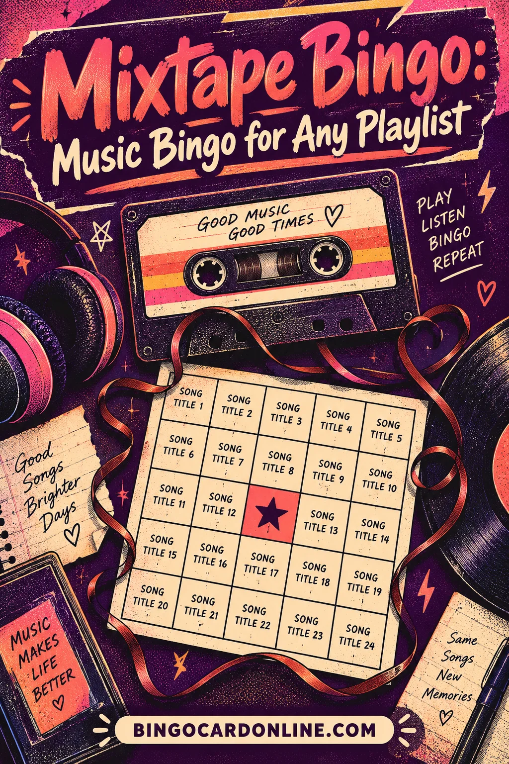 Mixtape Bingo: Music Bingo for Any Playlist