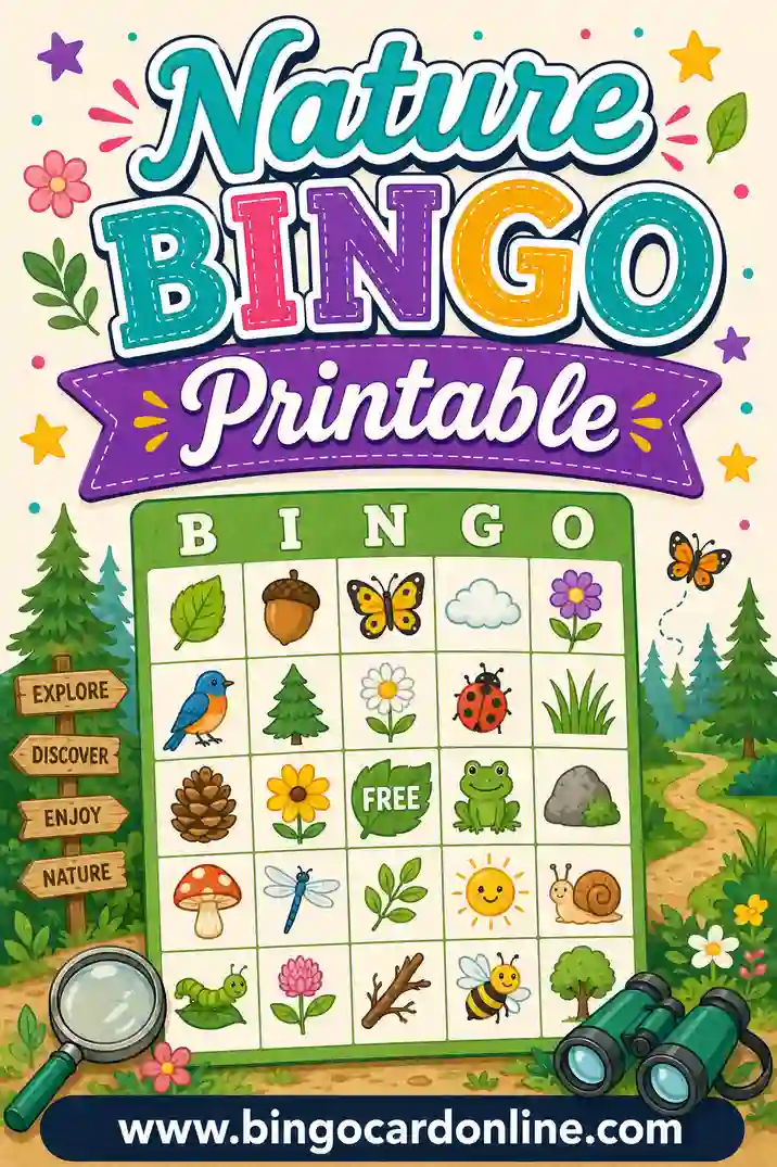 Nature Bingo: Free Printable Outdoor Scavenger Cards