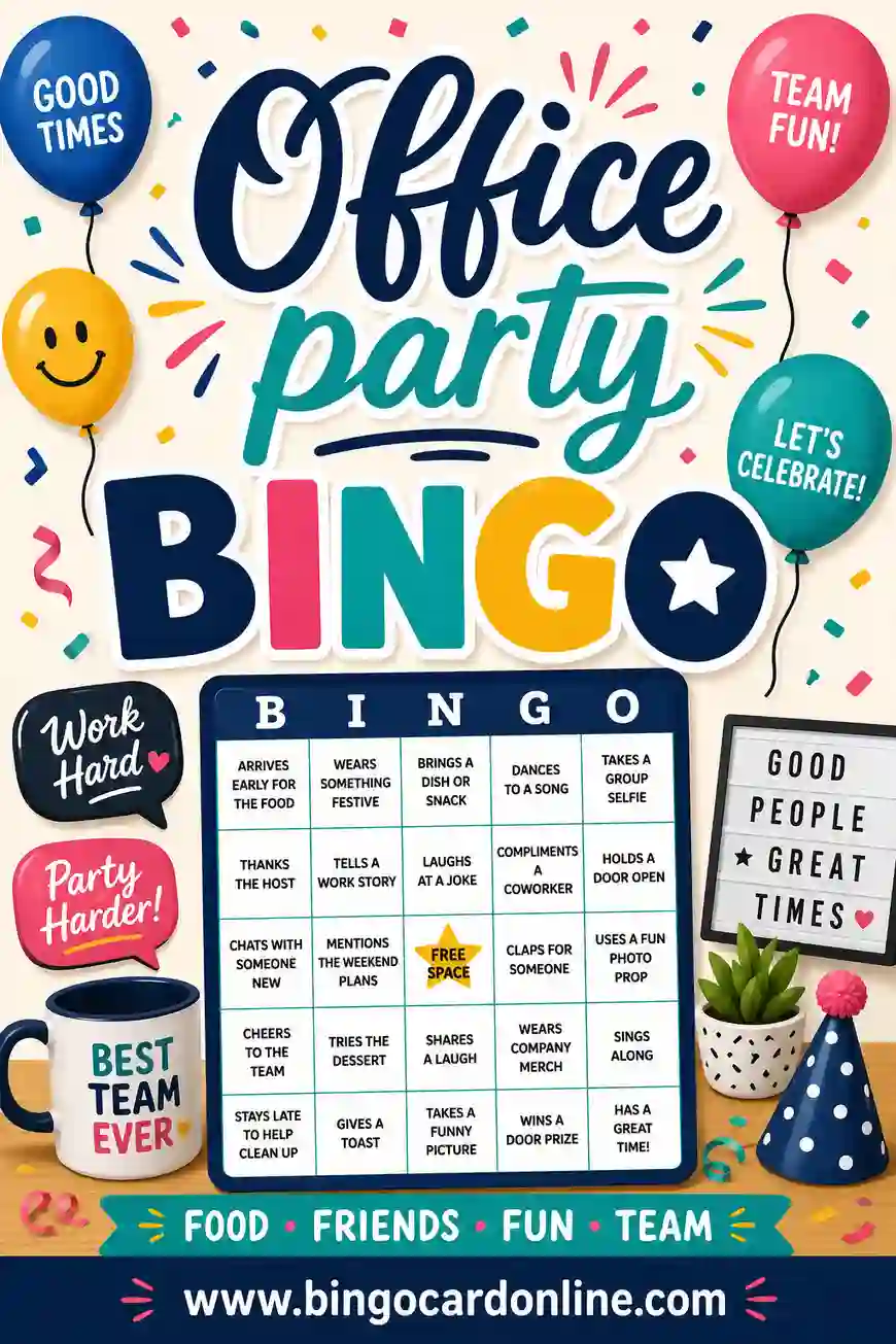 Office Party Bingo: Free Printable & Customizable