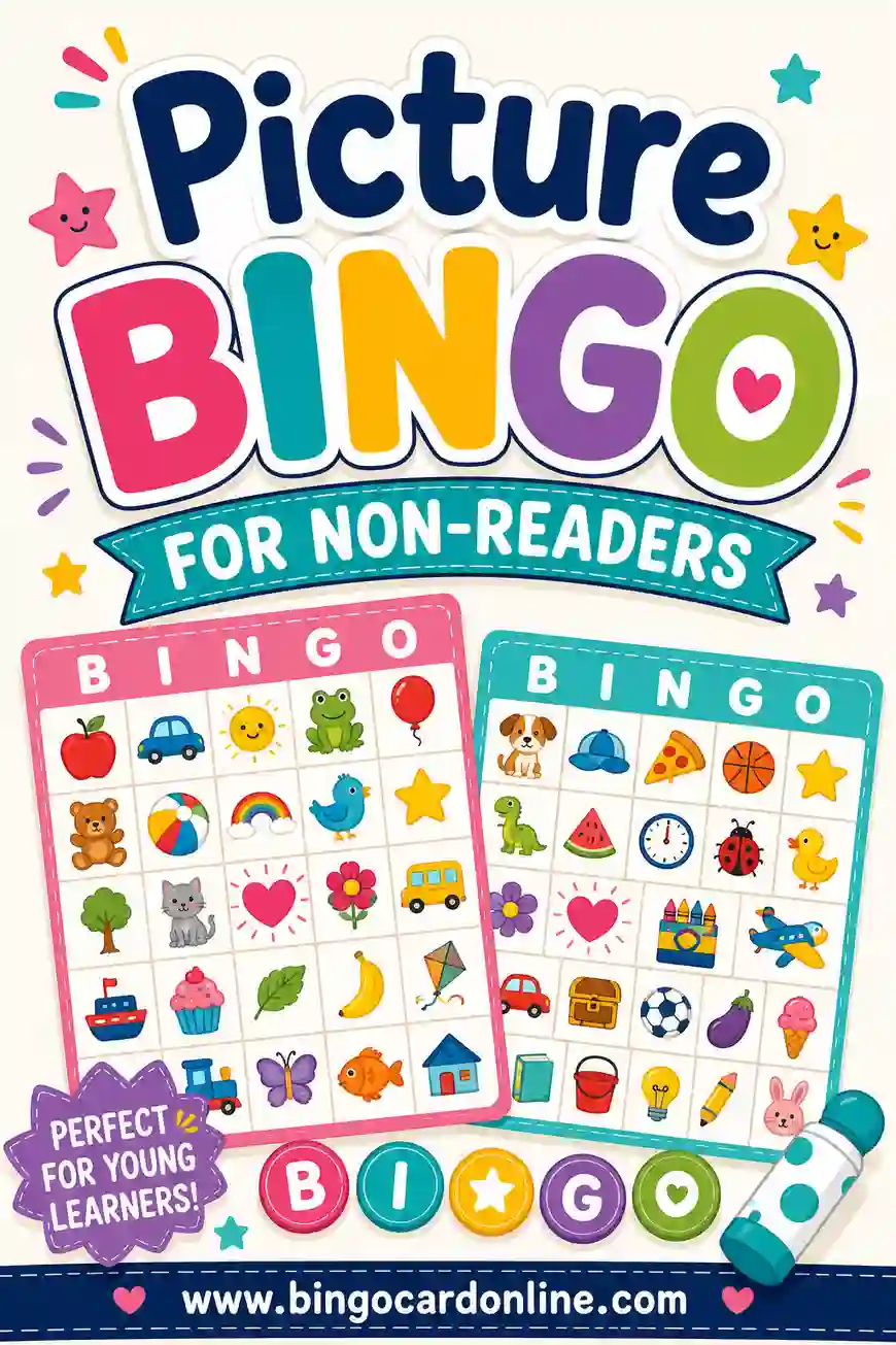 Picture Bingo for Non-Readers: Free Printable Cards