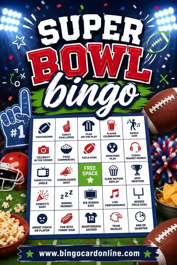 Super Bowl Bingo: Free Printable Cards