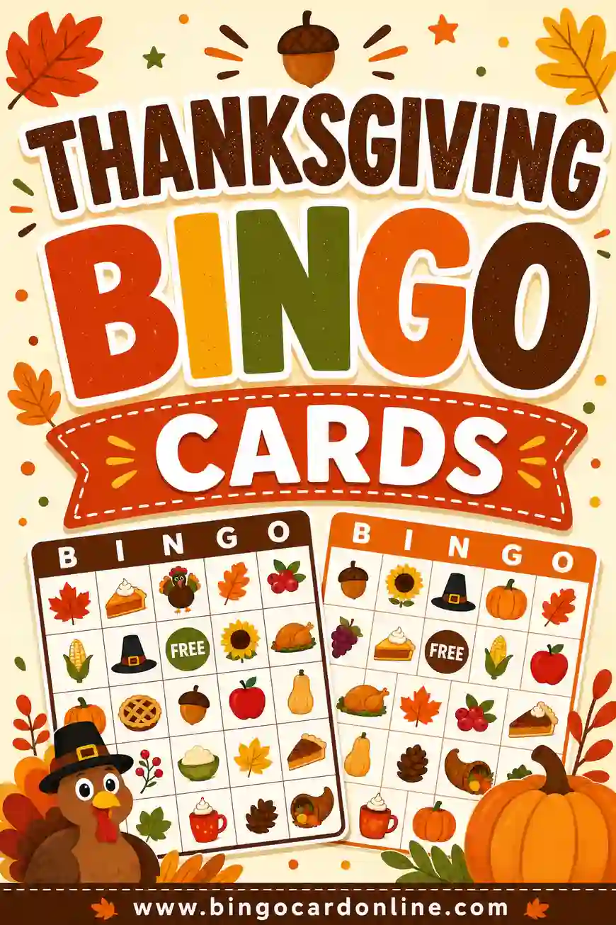 Thanksgiving Bingo Cards: Free Printable & Customizable