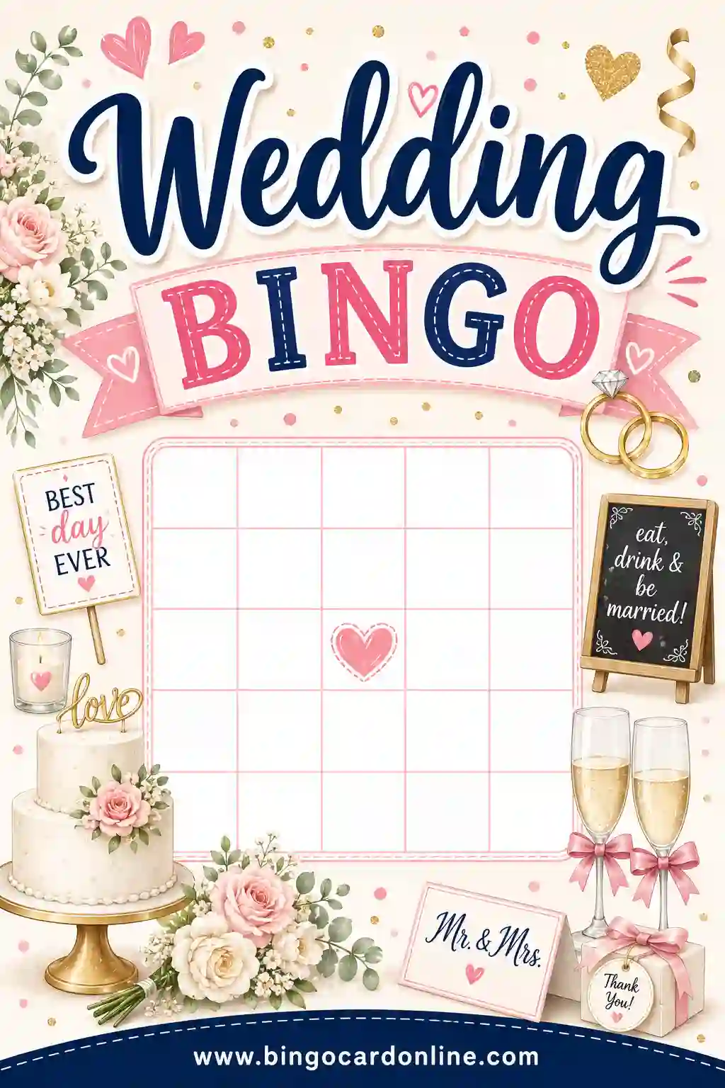 Wedding Bingo: Free Printable Cards & How to Play