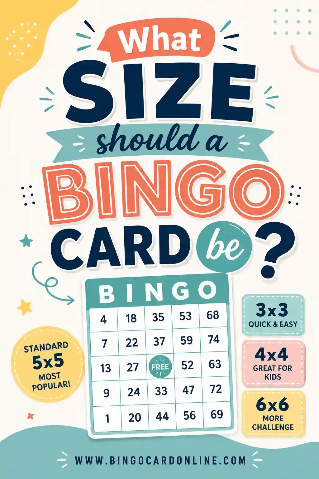 What Size Should a Bingo Card Be? Sizes & Grids
